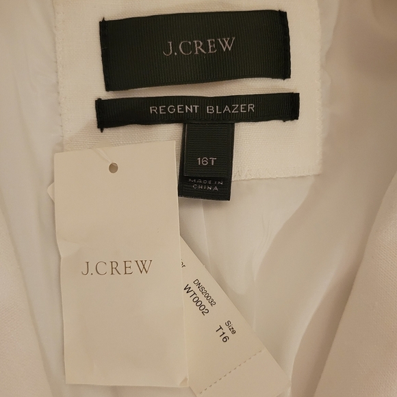 J. Crew White Linen Regent Blazer 16 - Picture 6 of 11